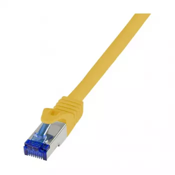 LogiLink Cat.6A S/FTP Ultraflex Patch Laidas, GHMT sertifikuotas, geltonas, 0,25 m