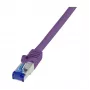 LogiLink Cat.6A S/FTP Ultraflex Patch Laidas, Violetinis, 1,0 m, GHMT sertifikuotas