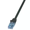 LogiLink Cat.6A U/UTP Patch Cable, RJ45, 1,5 m, juoda, 10 Gbps, 500 MHz, EconLine