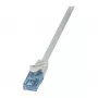 LogiLink Cat.6A U/UTP RJ45 Patch Laidas, 0,25 m, pilkas, EconLine