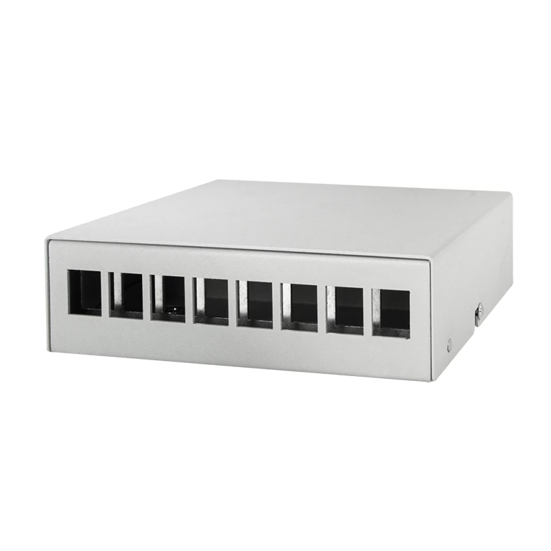 Logilink konsolidacijos taško dėžutė 8 prievadų, ant stalo / sienos / bėgelio, pilka