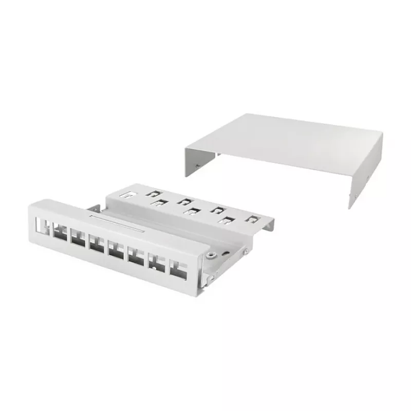 Logilink konsolidacijos taško dėžutė 8 prievadų, ant stalo / sienos / bėgelio, pilka