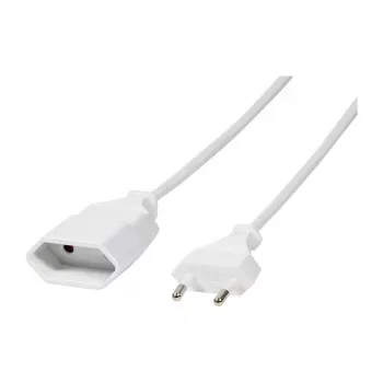 LogiLink CP125 ilginimo laidas, Europlug CEE 7/16 kištukas – lizdas, 1 m, baltas