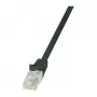 LogiLink CP2053U Cat 6 U/UTP RJ45 Patch Laidas, 2 m, juodas, su apsauga nuo užkabinimo