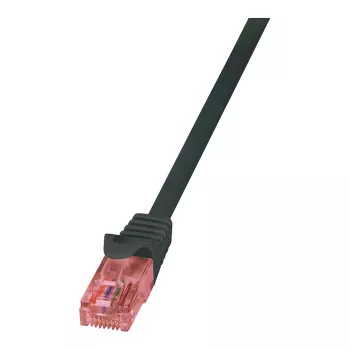 LogiLink CQ2013U CAT 6 U/UTP Patch Laidas, 0,25 m, Juodas, LSZH, Snagless