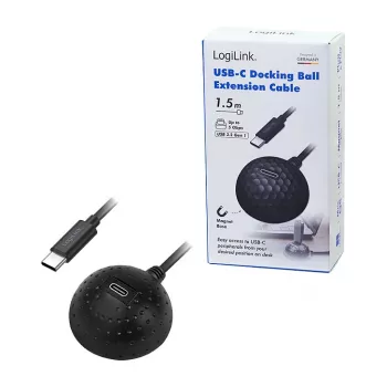 LogiLink CU0099 USB 3.2 Gen1 Type-C prailginimo laidas, 5 Gbps, juodas, 1,5 m
