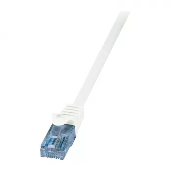 LogiLink EconLine Cat.6A U/UTP Patch Laidas, RJ45, Baltas, 1,5 m