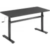 LogiLink EO0027 reguliuojamo aukščio stalas su stalviršiu, 140 × 60 cm, juodas