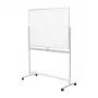 LogiLink EO0064 Mobilus dvipusis rašymo lentos stovas, magnetinis plienas, aliuminio rėmas, 120x80 cm, baltas/sidabrinis