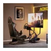 LOGILINK EO0065 Lenktynių Simuliatoriaus Kokpitas su Monitoriaus Laikikliu, Plieninis Rėmas, PVC Odos Sėdynė, Iki 32 colių Monitoriui, Juodas | Kur.lt