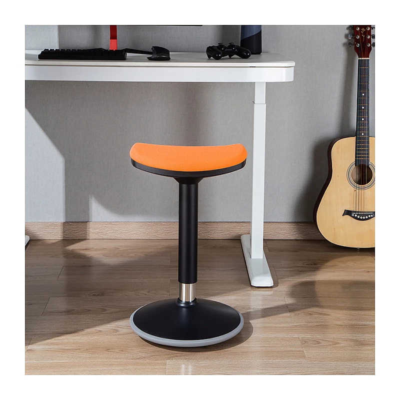 LOGILINK EO0071 Ergonominė aukščio reguliavimo svyruojanti kėdė, oranžinė – 120 kg talpa, dujinis amortizatorius