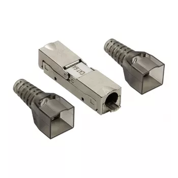 LogiLink MP0046 lauko įtaisomas RJ45 connector Cat.6A STP 10G, be įrankių IDC, cinko lydinio korpusas, AWG 22-26, sidabrinis