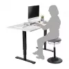 LOGILINK aukščio reguliavimo svyruojanti kėdė EO0022 – aktyvaus sėdėjimo ergonomiška kėdė su dujiniu keltuvu, 360° sukimu, juoda