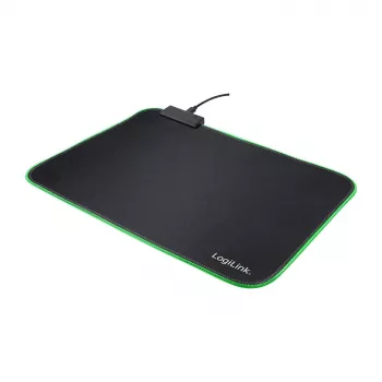 LOGILINK ID0183 žaidimų pelės kilimėlis su RGB LED, 350x260mm, 3mm minkštas, juodas