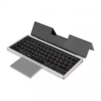 LOGILINK ID0214 belaidė klaviatūra su jutikliniu kilimėliu, Bluetooth 5.1, 3 kanalų, pilka