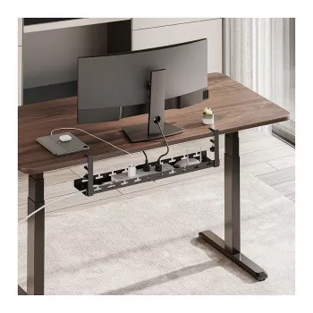 LOGILINK KAB0094 po stalu montuojamas kabelių padėklas, su spaustukais, ištraukiamas, metalinis, juodas