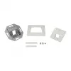 LogiLink Keystone Faceplate 45° 1 moduliui, gryna balta