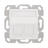 LogiLink Keystone Faceplate 2 moduliams, išsikišantis, UP/50, gryna balta