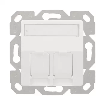 LogiLink Keystone Faceplate 2 moduliams, išsikišantis, UP/50, gryna balta