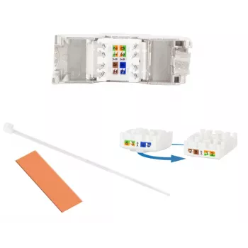 LogiLink Keystone Jack Cat.6A STP su apsauginiu dangteliu, 14,4 mm, 22-26 AWG, 24 vnt.