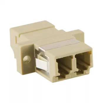 LogiLink LC Duplekso daugiamodis šviesolaidžio adapteris su flanšu, smėlio spalvos