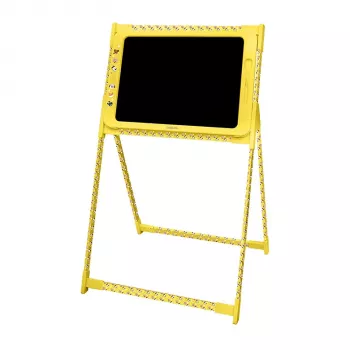LogiLink LCD Writing Tablet 19 cm, Yellow – daugkartinė piešimo lenta su ištrynimo ir užrakto funkcijomis