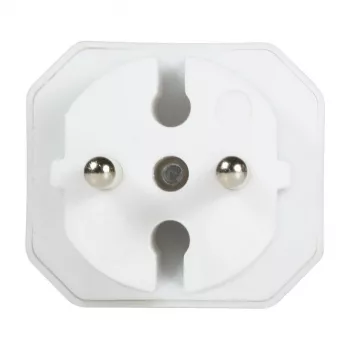 LogiLink LPS218 Euro kištukinis adapteris su 2 lizdais, baltas