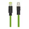 LOGILINK M12 CAT6A pramoninis jungiamasis kabelis, PUR, M12 X-coded į RJ45, 0,5 m
