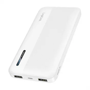 Logilink mobilusis maitinimo bankas, LiPo, 10000 mAh, USB-C įėjimas/išėjimas, baltas