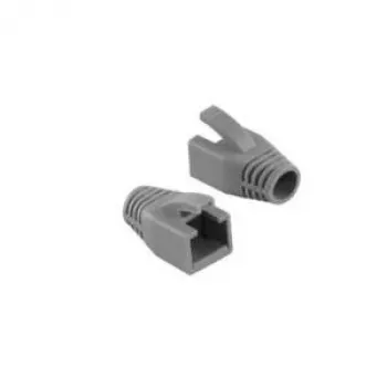 LogiLink MP0034 modulinis apsauginis antgalis Cat.6 RJ45 kištukams, 8,0 mm, pilkas, 10 vnt.