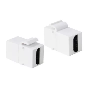 LogiLink NK0014 HDMI Keystone Coupler modulis, moteriška į moterišką, baltas, 4K 60Hz, HDCP 2.2, 18 Gbps, įsegamas