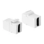 LogiLink NK0014 HDMI Keystone Coupler modulis, moteriška į moterišką, baltas, 4K 60Hz, HDCP 2.2, 18 Gbps, įsegamas