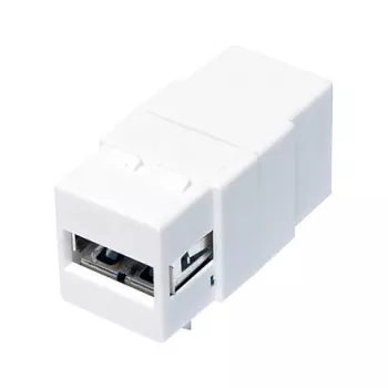 LogiLink NK0017 Keystone modulis USB 2.0 Type-A lizdas – Type-B lizdas, baltas