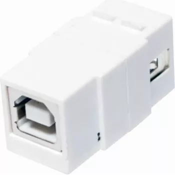 LogiLink NK0017 USB 2.0 A Female to B Female plokščias baltas adapteris