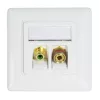 LogiLink NK0026 Keystone RCA Female–F Female Coupler Modulis, geltonas