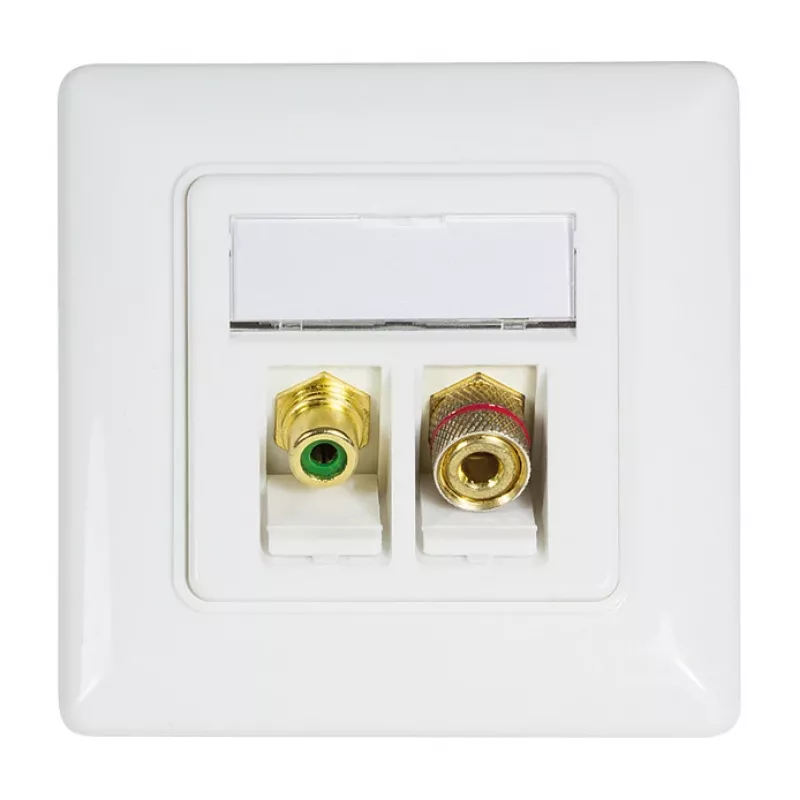 LogiLink NK0026 Keystone RCA Female–F Female Coupler Modulis, geltonas