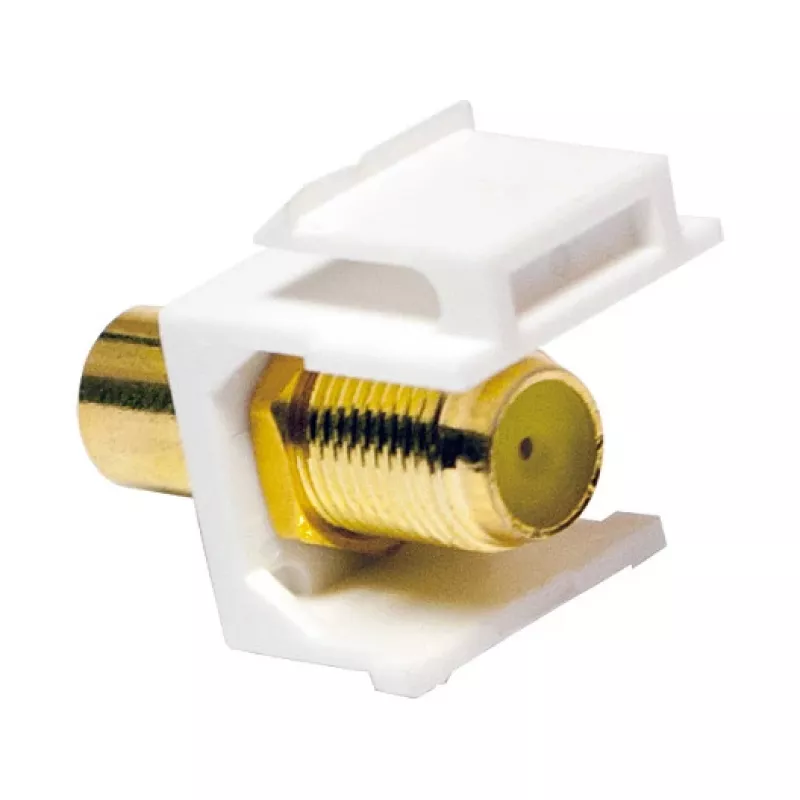 LogiLink NK0026 Keystone RCA Female–F Female Coupler Modulis, geltonas