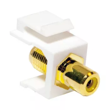 LogiLink NK0026 Keystone RCA Female–F Female Coupler Modulis, geltonas