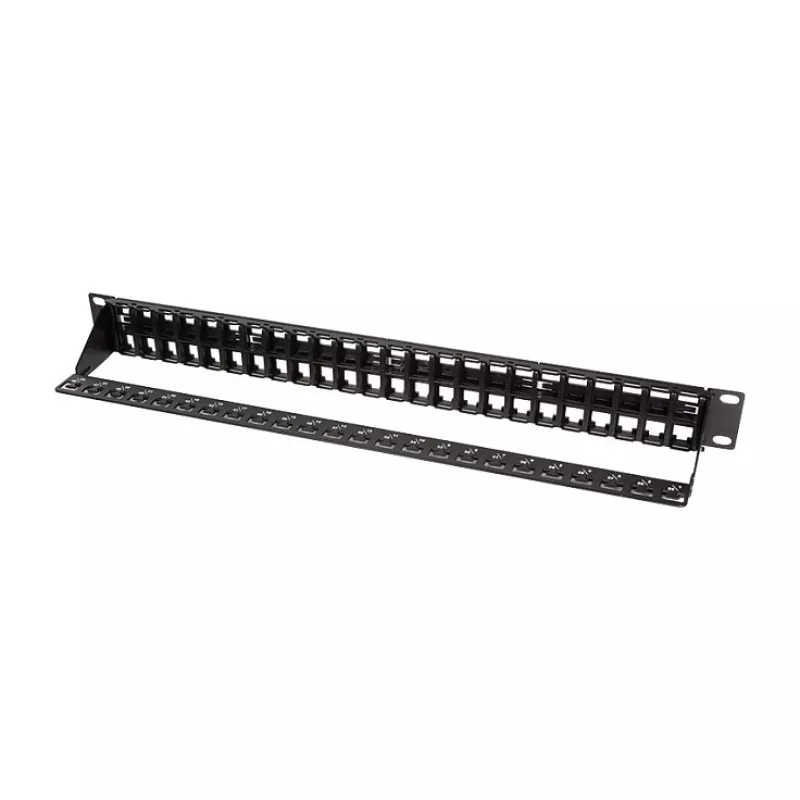 LogiLink NK4045 Keystone pataisos skydas 1U 48 prievadų neekranuotas juodas
