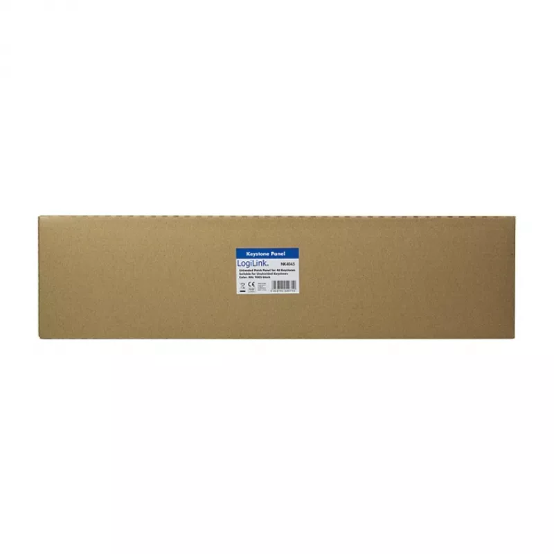 LogiLink NK4045 Keystone pataisos skydas 1U 48 prievadų neekranuotas juodas