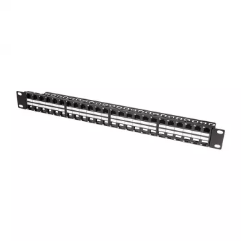 LogiLink NK4045 Keystone pataisos skydas 1U 48 prievadų neekranuotas juodas