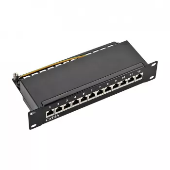 LogiLink NP0052B 12 prievadų Cat6A STP skydelis