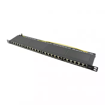 Logilink NP0063 24 prievadų Cat6A STP skydelis 19 colių 0.5U juodas