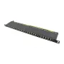 Logilink NP0063 24 prievadų Cat6A STP skydelis 19 colių 0.5U juodas