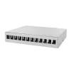 LOGILINK NP0094 Konsolidacijos taško dėžutė, 12 prievadų, ant stalo/sienos/DIN bėgio, šviesiai pilka