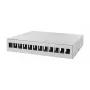LOGILINK NP0094 Konsolidacijos taško dėžutė, 12 prievadų, ant stalo/sienos/DIN bėgio, šviesiai pilka