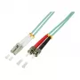 LogiLink OM3 LC/ST duplex daugiamodis šviesolaidžio jungiamasis laidas, 2 m, LSZH, aqua