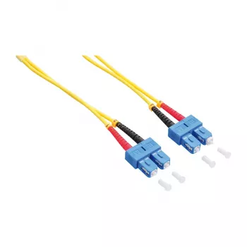 LogiLink OS2 SC/SC dvipusis vienmodis šviesolaidžio kabelis, 3 m, 9/125 µm, LSZH, geltonas