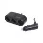 LogiLink PA0038 3 prievadų automobilinis įkroviklio skirstytuvas su USB prievadu – 12V/5V maitinimo skirstytuvas automobilio cigarečių degiklio lizdui, juodos spalvos