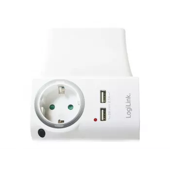 LOGILINK PA0165 USB-A įkroviklis 10.5W su laikikliu (balta)